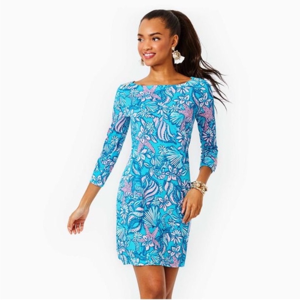 Lilly Pulitzer Sophie dress amalfi blue sound the sirens xs NWT